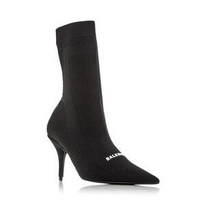 Balenciaga Knife 2.0 Black Knit High Heel Booties Size 41